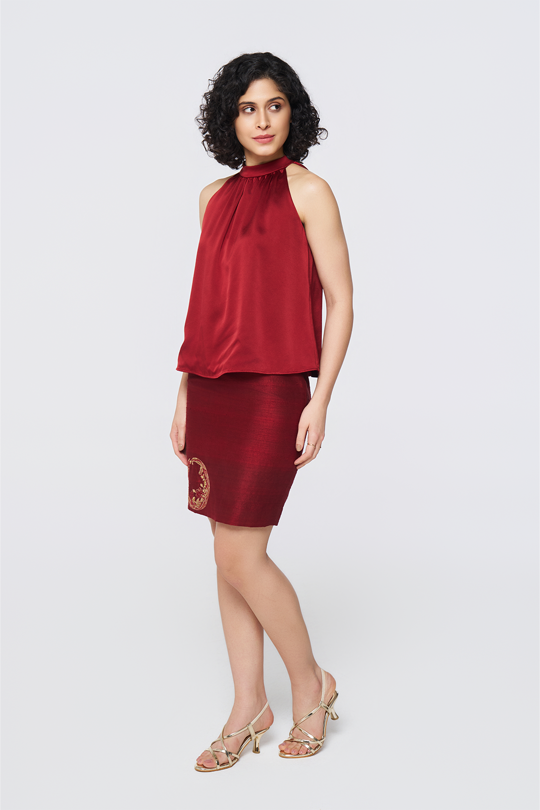 Ruby Glaze Column Skirt