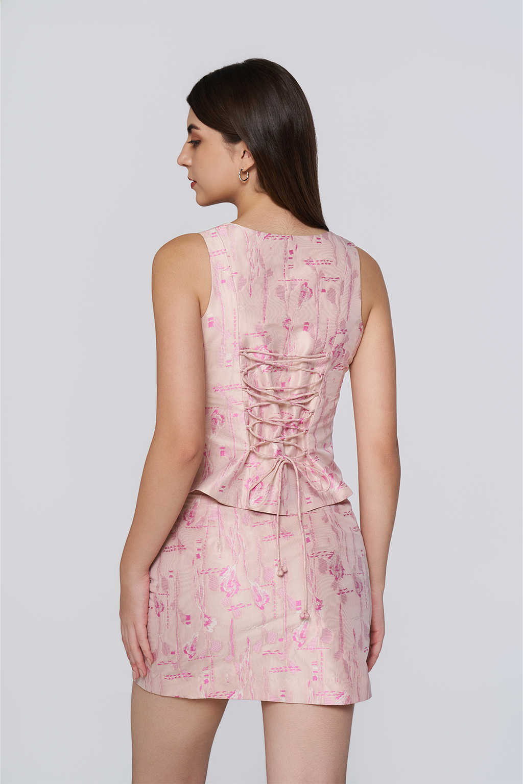 Flamingo Silk Jacquard Set