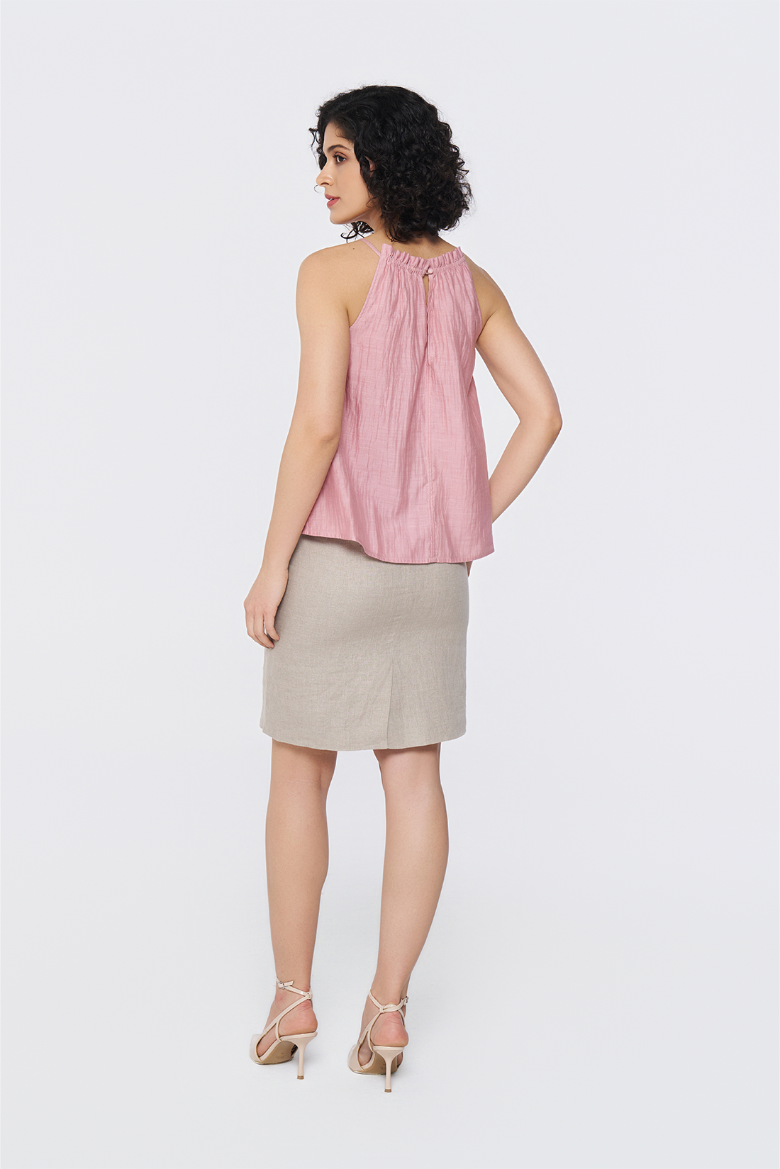 Cream Boardroom Skirt