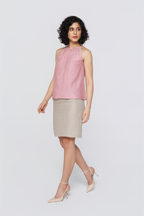 Dusty Rose Silk Halter Neck Top