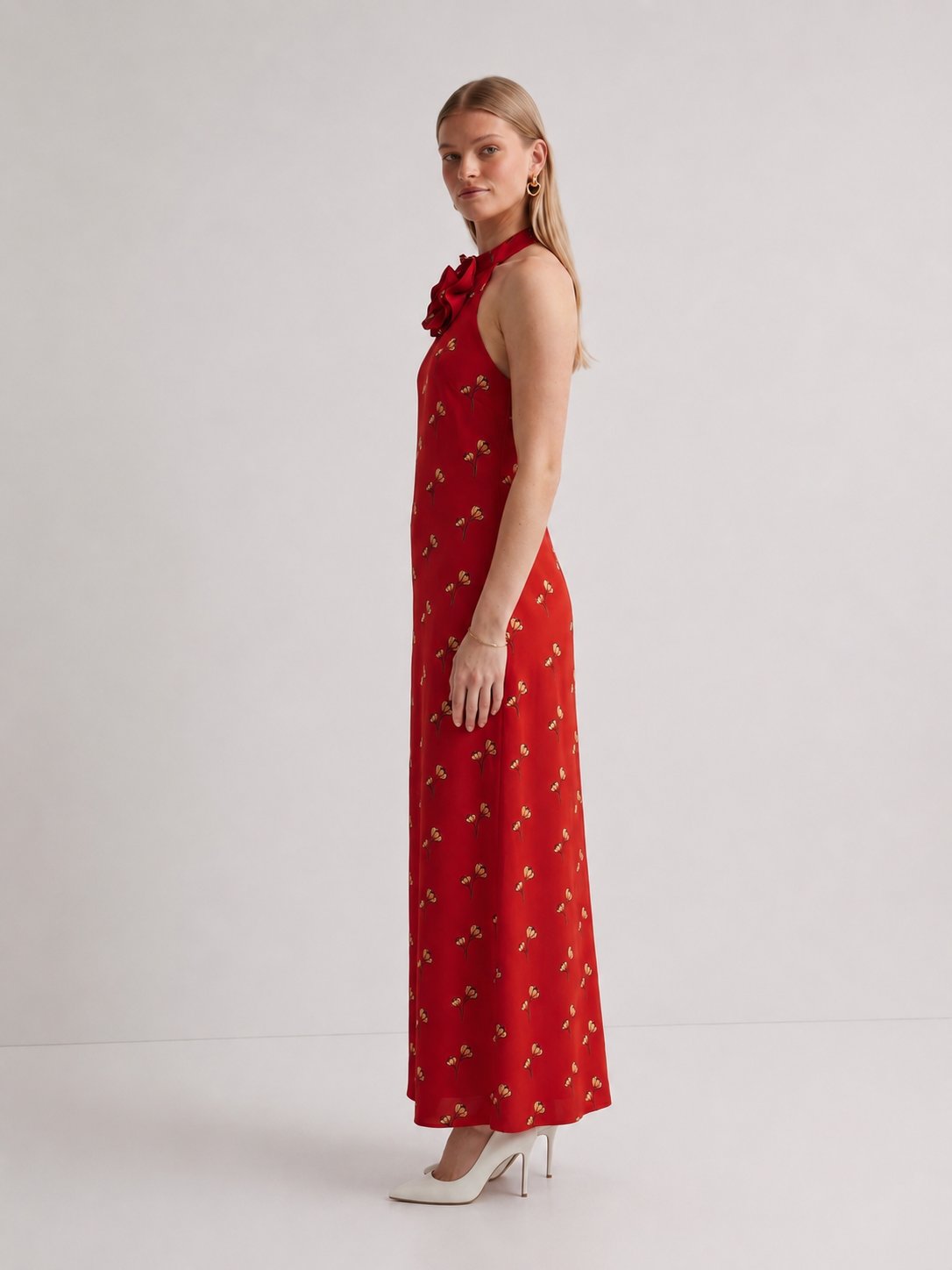 Blossom Halter Maxi Dress
