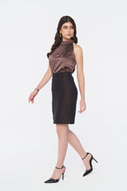 Espresso Glaze Halter Neck Top