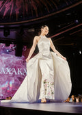 The Empress Ivory Embroidered Halter Gown