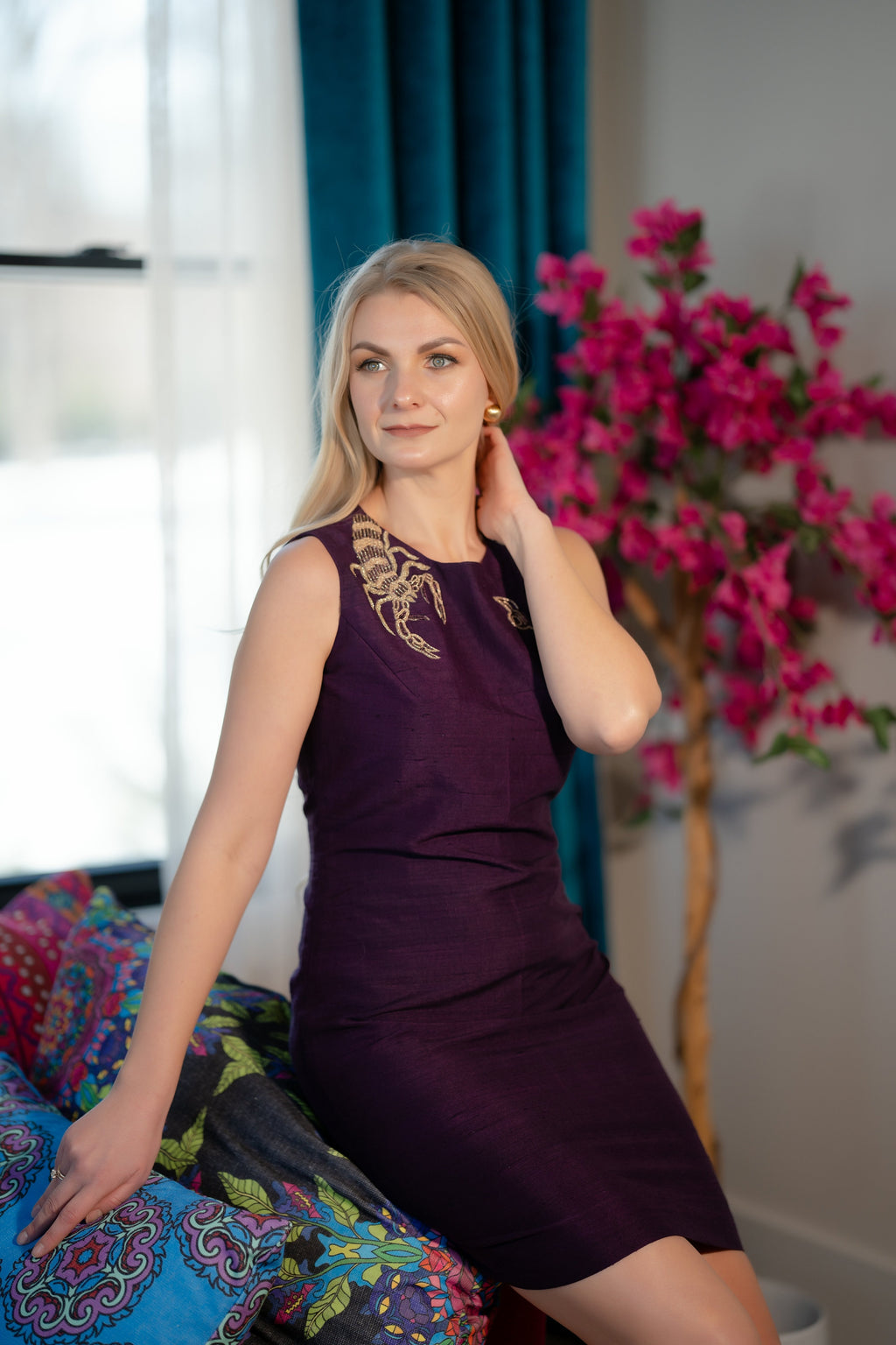 Velvet Night Scorpio Sheath Dress