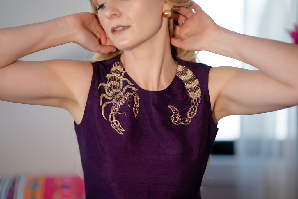 Velvet Night Scorpio Sheath Dress