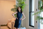 The Metro Denim Front-Button Sheath Dress