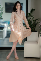 City Pulse Tailored A-Line Trench Dress