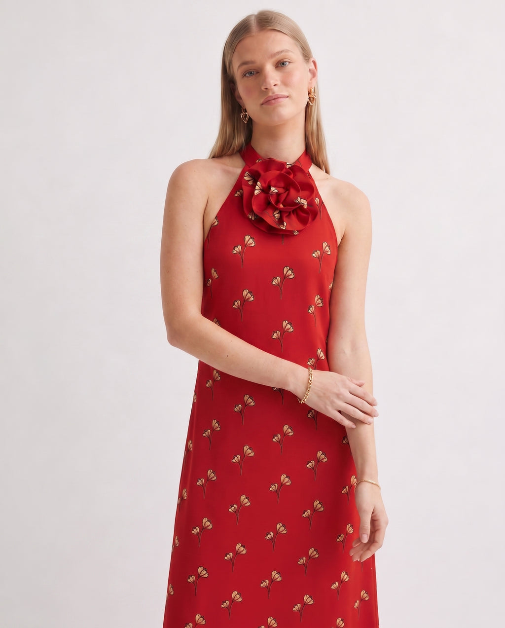Blossom Halter Maxi Dress