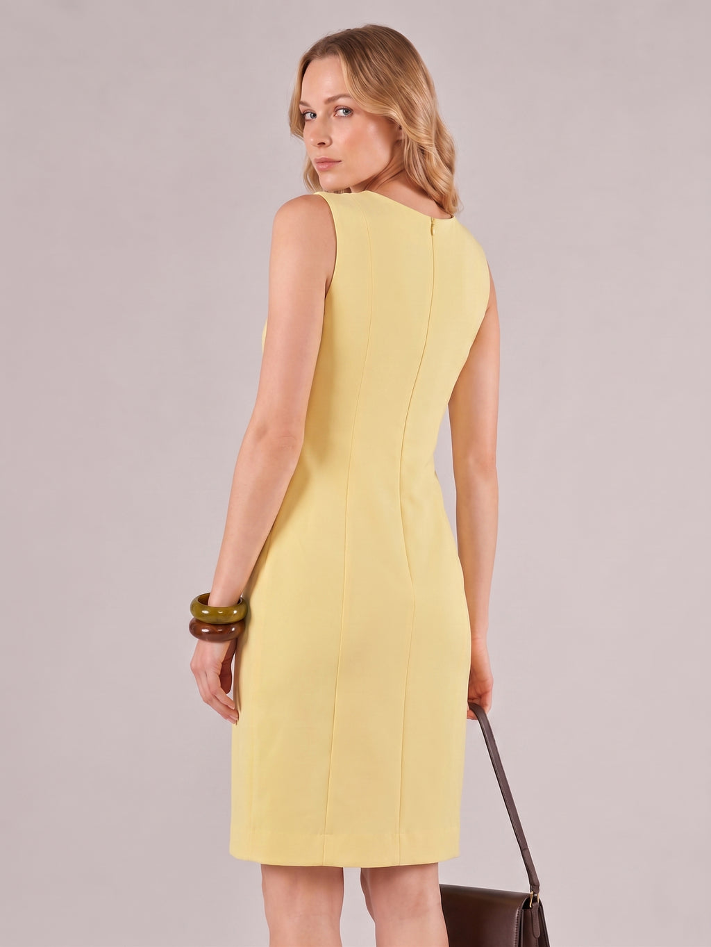 Sun-Kissed Banana Crepe Mini Dress