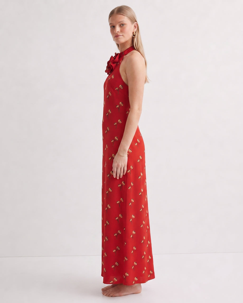 Blossom Halter Maxi Dress