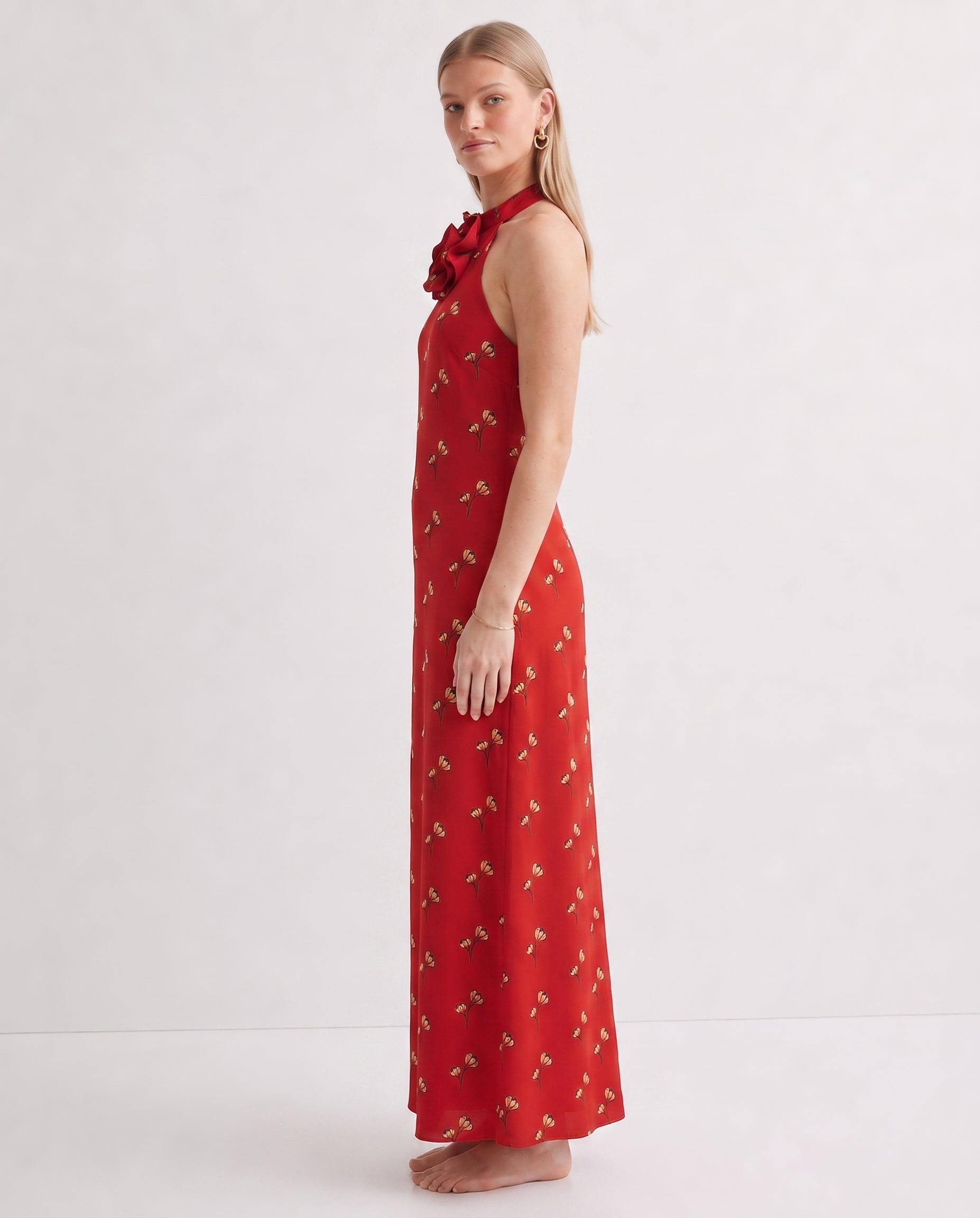 Blossom Halter Maxi Dress