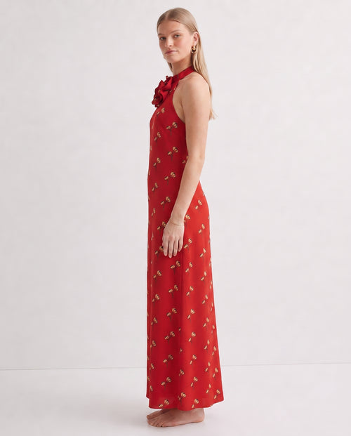 Blossom Halter Maxi Dress