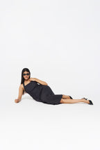 Metropolitan Square-Neck Cotton Midi Dress