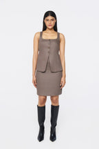 Metropolitan Taupe Vest & Skirt Set