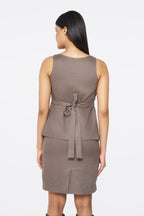 Metropolitan Taupe Vest & Skirt Set