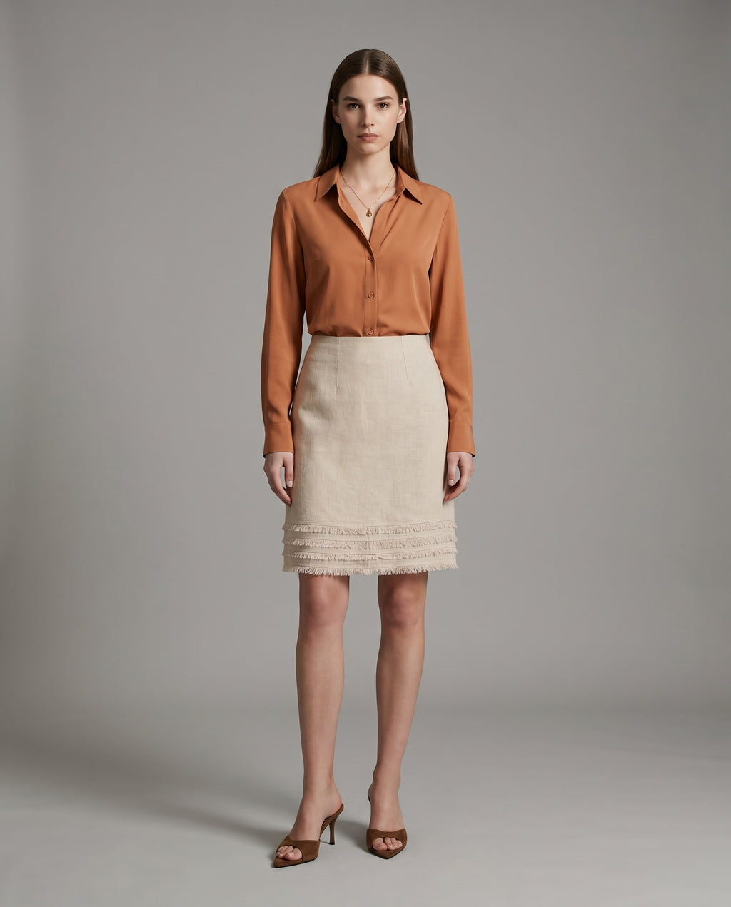 Classic Georgette Button-Down Shirt
