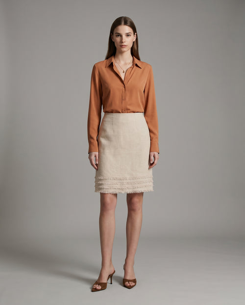 Classic Georgette Button-Down Shirt